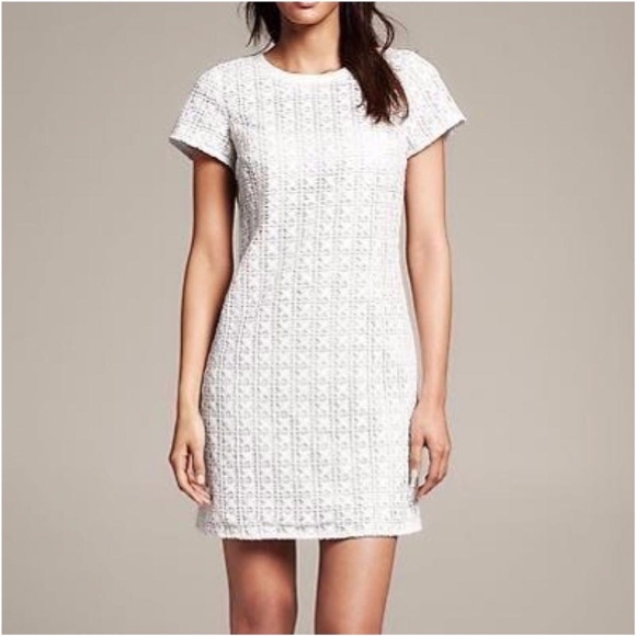 banana republic white eyelet dress